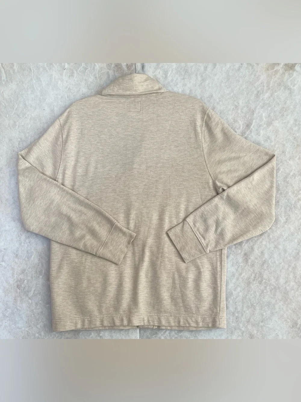 J. Crew Beige Fleece Shawl-Collar cardigan (SKU765)